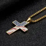 Flag Cross Necklace - Image 2