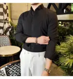 Slim-fit Men's Wedding Dress Banquet Performance Shirt - Image 14