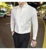 Slim-fit Men's Wedding Dress Banquet Performance Shirt - Image 12