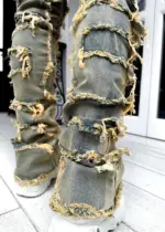 Men Trousers Individual Patched Pants Long Tight Fit Stacked Jeans For Mens Clothing - Image 15