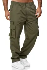 Men's Casual Multi-pocket Loose Straight Cargo Pants - Image 7