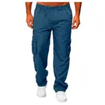 Men's Casual Multi-pocket Loose Straight Cargo Pants - Image 2