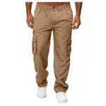 Men's Casual Multi-pocket Loose Straight Cargo Pants - Image 9